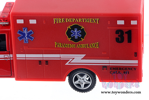 Kinsmart - Rescue Team Ambulances (5" diecast model car, Red) 5259DR