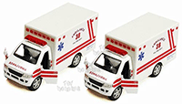 Kinsmart - Rescue Team Ambulances (5" diecast model car, White) 5259DW
