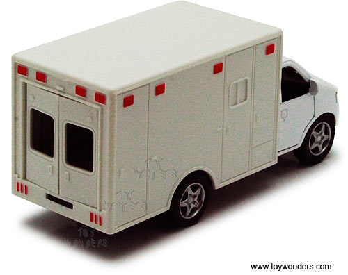 Kinsmart - Rescue Team Ambulances without Decals (5" diecast model car, White) 5259WW