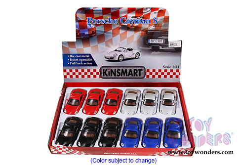 Kinsmart - Porsche Cayman S Hard Top (1/34 scale diecast model car, Asstd.) 5307D