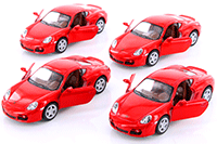 Show product details for Kinsmart - Porsche Cayman S Hard Top (1/34 scale diecast model car, Red) 5307DR