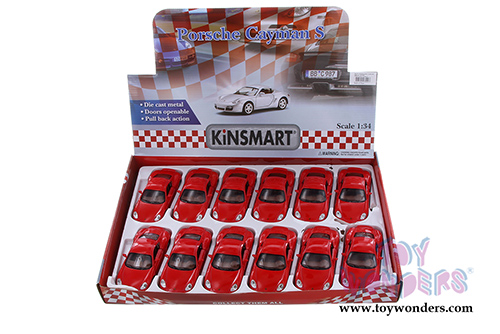 Kinsmart - Porsche Cayman S Hard Top (1/34 scale diecast model car, Red) 5307DR