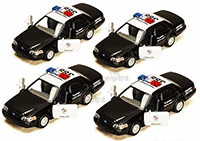 Kinsmart - Ford Crown Victoria Police Interceptor (1/42 scale diecast model car, Black) 5327D