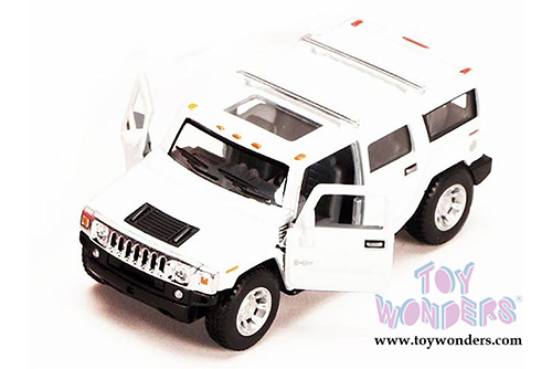 Kinsmart - Hummer H2 SUV (2008, 1/40 scale diecast model car, White) 5337WW