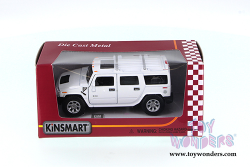 Kinsmart - Hummer H2 SUV (2008, 1/40 scale diecast model car, White) 5337WW