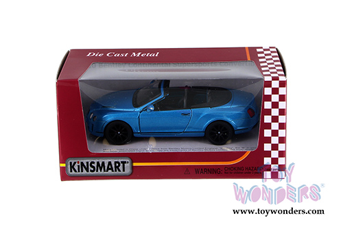 Kinsmart - Bentley Continental Supersports Convertible (2010, 1/38 scale diecast model car, Blue) 5353WBU