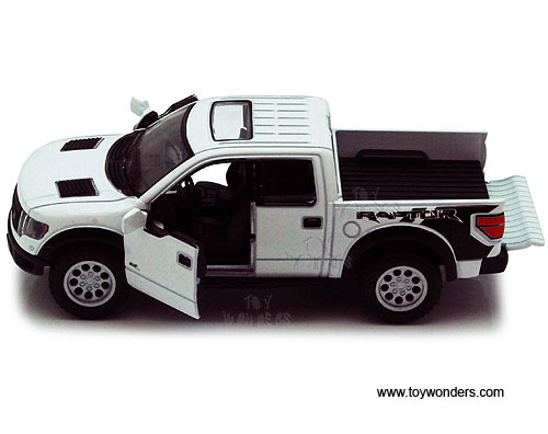 Kinsmart - Ford F-150 SVT Raptor SuperCrew Pickup w/ Sunroof (2013, 1/46 scale diecast model car, White) 5365DW