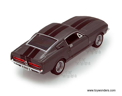 Kinsmart - Shelby GT500 Hard Top (1967, 1/38 scale diecast model car, Grey w/ Black Stripes) 5372DGY