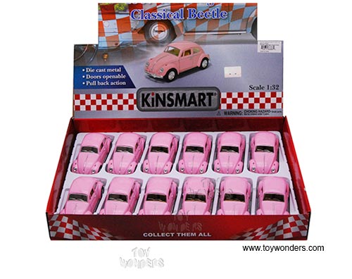 Kinsmart - Volkswagen Classical Beetle Hard Top (1967, 1/32 scale diecast model car, Pink) 5375PK