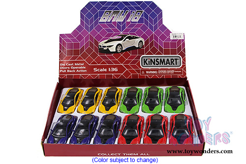 Kinsmart - BMW i8 Hard Top (1/36 scale diecast model car, Asstd.) 5379DA