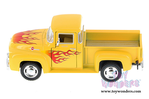 Kinsmart - Ford F-100 Pickup with Flames (1956, 1/38 scale diecast model car, Asstd.) 5385DF