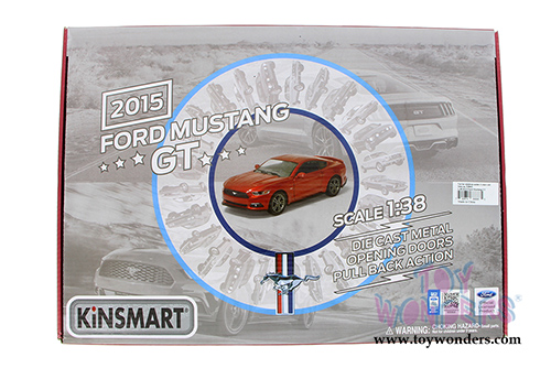 Kinsmart - Ford Mustang GT Hard Top (2015, 1/38 scale diecast model car, Asstd.) 5386D