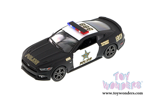 Kinsmart - Ford Mustang GT Police Hard Top (2015, 1/38 scale diecast model car, black & white) 5386DP