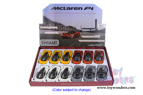 Kinsmart - McLaren P1 Hard Top (1/36 scale diecast model car, Asstd.) 5393D