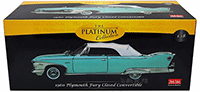 Show product details for Sun Star Platinum - Plymouth Fury Closed Convertible (1960, 1/18 scale diecast model car, White/Aqua Mist) 5411