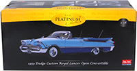 Show product details for Sun Star Platinum - Dodge Custom Royal Lancer Open Convertible (1959, 1/18 scale diecast model car, Blue Diamond/Star Sapphire) 5474