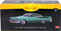 Show product details for Sun Star Platinum - Dodge Custom Royal Lancer Hard Top (1959, 1/18 scale diecast model car, Jade Poly/Aquamarine) 5483