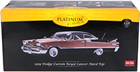 Show product details for Sun Star Platinum - Dodge Custom Royal Lancer Hard Top (1959, 1/18 scale diecast model car, Jet Black/Mocha) 5484