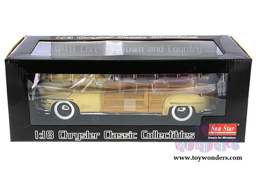 Sun Star Classic - Chrysler Town & Country Convertible (1948, 1/18 scale diecast model car, Yellow Lustre) 6140