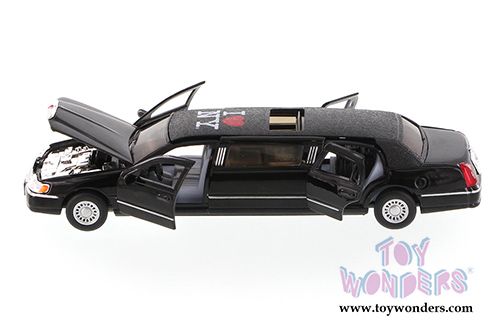 Showcasts Collectibles - I Love New York Lincoln Town Car Stretch Limousine (1999, 1/38 scale diecast model car, Black) 7001DK-LNY