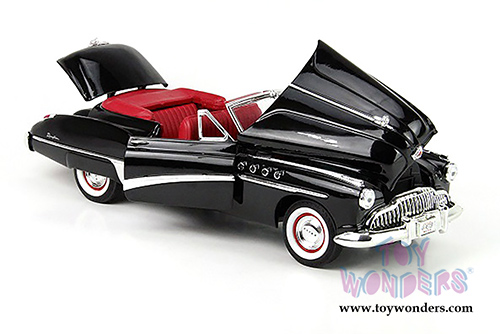Motormax Timeless Classics - Buick® Roadmaster™ Convertible (1949, 1/18 scale diecast model car, Black) 73116TC/BK