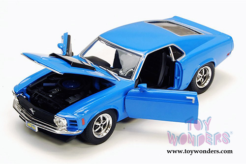 Motormax Timeless Classics - Ford Mustang Boss 429 Hard Top (1970, 1/18 scale diecast model car, Blue) 73154TC/BU