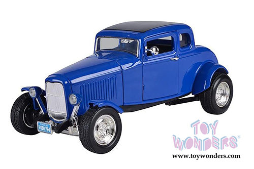 Motormax Timeless Classics - Ford Five-Window Coupe (1932, 1/18 scale diecast model car, Blue) 73171TC/BU