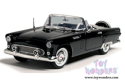 Motormax Timeless Classics -  Ford Thunderbird Convertible (1956, 1/18 scale diecast model car, Black) 73173TC/BK