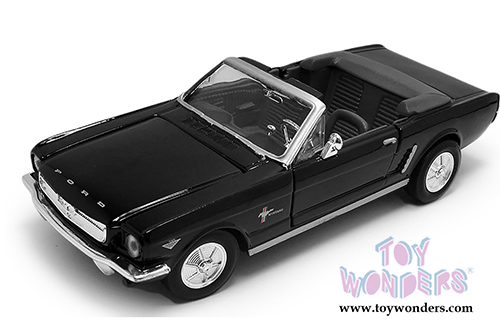 Showcasts Collectibles - Ford Mustang Open Convertible (1964 1/2, 1/24 scale diecast model car, Black) 73212AC/BK