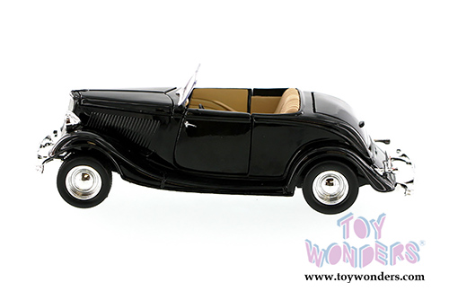 Showcasts Collectibles - Ford Coupe Convertible (1934, 1/24 scale diecast model car, Black) 73218AC/BK
