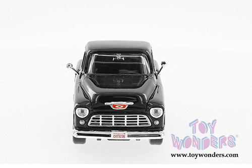 Showcasts Collectibles - Chevy 5100 Stepside Pick Up Truck (1955, 1/24 scale diecast model car, Black) 73236AC/BK