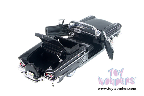 Showcasts Collectibles - Chevrolet Impala Convertible (1958, 1/24 scale diecast model car, Black) 73267AC/BK