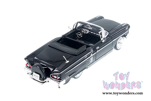 Showcasts Collectibles - Chevrolet Impala Convertible (1958, 1/24 scale diecast model car, Black) 73267AC/BK
