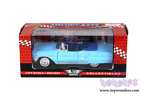 Showcasts Collectibles - Chevrolet Impala Convertible (1958, 1/24 scale diecast model car, Blue) 73267AC/BU