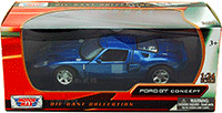 Show product details for Motormax - Ford GT Concept Hard Top (1/24 scale diecast model car, Blue) 73297