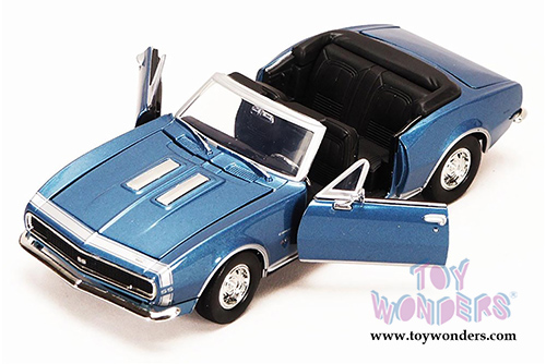 Showcasts Collectibles - Chevy Camaro SS Convertible (1967, 1/24 scale diecast model car, Blue) 73301AC/BU