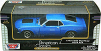 Motormax Premium American - Ford Mustang Boss 429 Hard Top (1970, 1/24 scale diecast model car, Blue) 73303AC/BU 