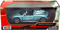 Motormax - Porsche Carrera GT Convertible (1/24 scale diecast model car, Dark Silver) 73305
