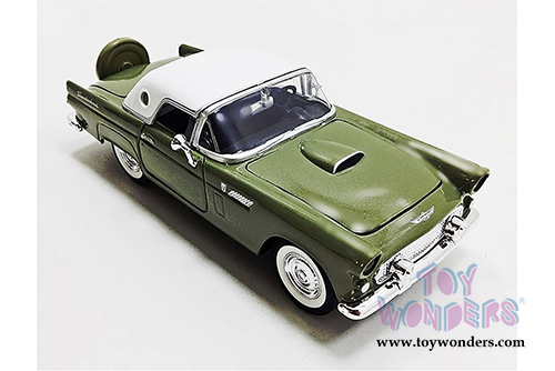 Showcasts Collectibles - Ford Thunderbird Closed Convertible (1956, 1/24 scale diecast model car, Green) 73312AC/GN