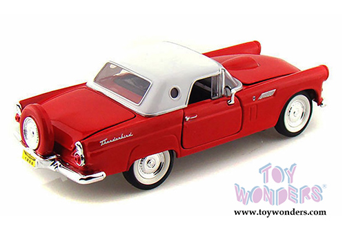 Showcasts Collectibles - Ford Thunderbird Closed Convertible (1956, 1/24 scale diecast model car, Red) 73312AC/R