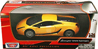 Show product details for Motormax - Lamborghini Gallardo Superleggera Hard Top (1/24 scale diecast model car, Yellow) 73346