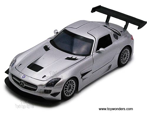 Motormax - Mercedes-Benz SLS AMG GT3 Hard Top (1/24 scale diecast model car, Silver) 73356
