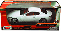 Show product details for Motormax - Maserati Gran Turismo Hard Top (1/24 scale diecast model car, White) 73361