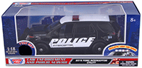 Show product details for Motormax - Ford Police Interceptor Utilityt w/ Lights & Sounds (2015, 1/18 scale diecast model car, Black) 73994