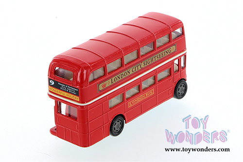 Showcasts Collectibles - London Double Decker Bus Hard Top (4.75" diecast model car, Red) 76002D