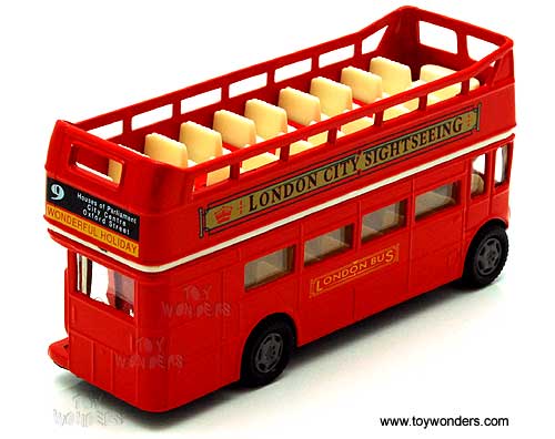 Motormax - London Double Decker Bus Open Top (4.75" diecast model car, Red) 76008