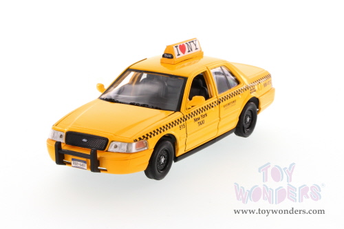 Showcasts Collectibles -  I Love New York Ford Crown Victoria ILNY Taxi Cab (2010, 1/24 scale diecast model car, Yellow) 76481DILNY