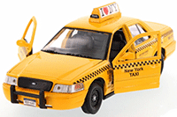 Showcasts Collectibles -  I Love New York Ford Crown Victoria ILNY Taxi Cab (2010, 1/24 scale diecast model car, Yellow) 76481DILNY