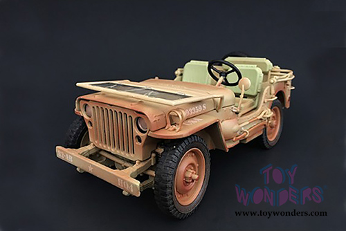 American Diorama - ARMY Jeep Vehicle US Army Rusty Version (1/18 scale diecast model car, Desert) 77408A