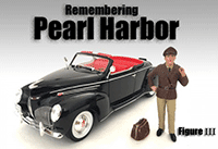 Show product details for American Diorama Figurine - Remembering Pearl Harbor - III (1/24 scale, brown and khaki) 77474